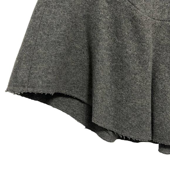 Madewell Atelier Flare A Line Wool Blend Skirt Gray with Zipper Size 2 - Picture 4 of 8